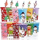 Jansun 12pcs Christmas Color Changing Cups with Lids and Straws 12Oz Reusable Plastic Cups for Party Decorations Winter Christmas for Holiday Birthday Party Favors Supplies