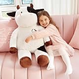 IKASA Giant Cow Stuffed Animal 78 cm Soft Plush Toy White view 3