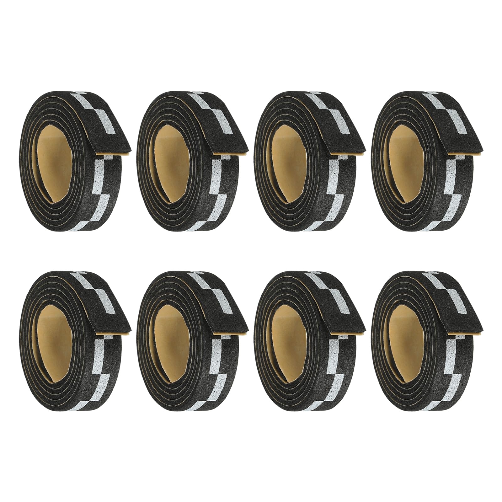 PATIKIL 18" Table Tennis Side Tape, 8 Pack Ping Pong Edge Tape Protect the Edges of Rubber and Blade for Paddles Racket, Grid Black