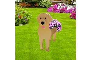 strolfay Golden Retriever Dog Planter Plant Pots,Cute Garden Dog Flower Planter,Large Dog Planters Birthday Gifts for Women,Office,Indoor/Outdoor Decor（9.84 * 8.66 * 17in）