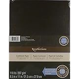 Recollections Black Heavyweight Cardstock Paper, 8.5" X 11" - 100 Sheets
