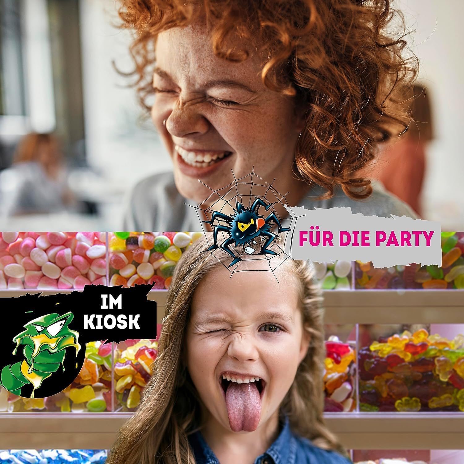 Center Shock Monster Mix, Box mit 100 Kaugummis, extra-sauer mit Cola- & Blutorangen-Geschmack, geeignet für Geburtstag, Pinata und Weihnachten, 400g 5