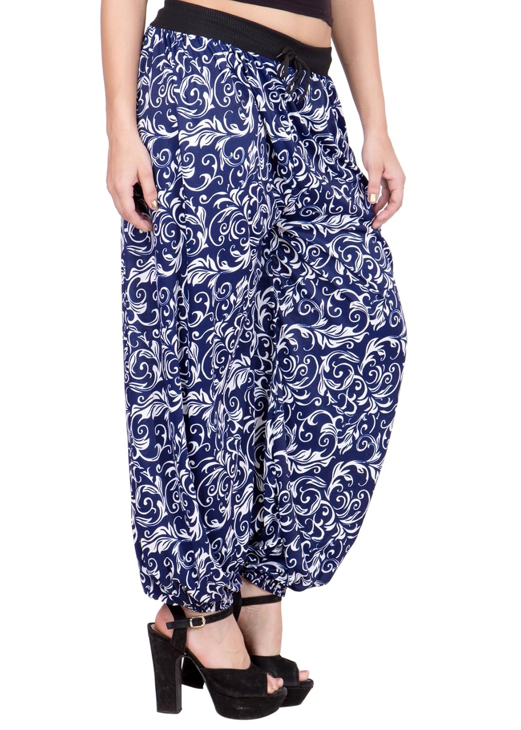 adonia women's poly-knit lycra harem (blue)