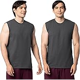 Fruit of The Loom Men's Eversoft Cotton Sleeveless T Shirts, Breathable & Moisture Wicking with Odor Control, Sizes S-4X