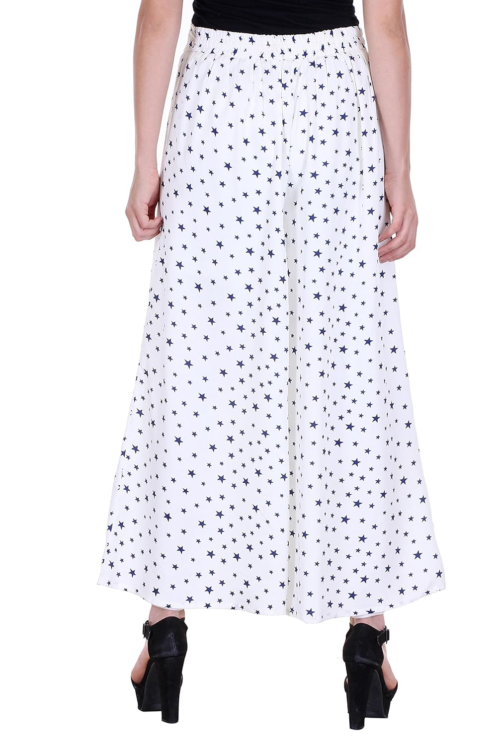 deewa white star printed palazzo