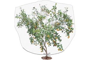 PURPLE STAR 1N 8.2 x 6.5 Feet Large Fruit Tree Netting- Insect Bird Barrier Tree Net with Drawstring- Garden Bird Netting Plant Cover for Protect Plant Fruit Flower from Insect Bird