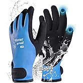 PACIFIC PPE Winter Work Gloves for Men and Women, 100% Waterproof Thermal Insulated Freezer Gloves for Cold Weather, Super Grip, Blue, Medium