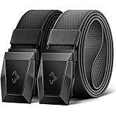 BULLIANT Men Belt 2 Pack,Nylon Web Holster Belt Stretch for Gift Men Outdoor Work Sports Hunting Hiking,Quick Release
