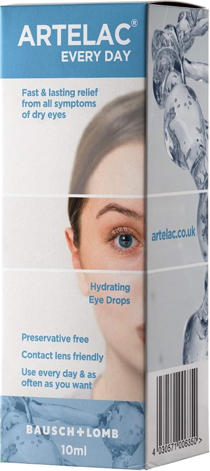 Artelac Eye Drops for Dry Eye Every Day, Preservative Free Dry Eyes Treatment, Contact Lens Friendly