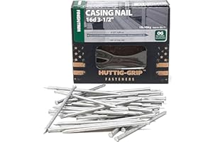 OHIY Huttig-Grip Finish Trim Series Casing Nail 3-1/2 inches 16d for Window and Door Frame Assembly HGN16OGCAS1 Outdoor Galvanized, 1 lb Pack of 71 Nails
