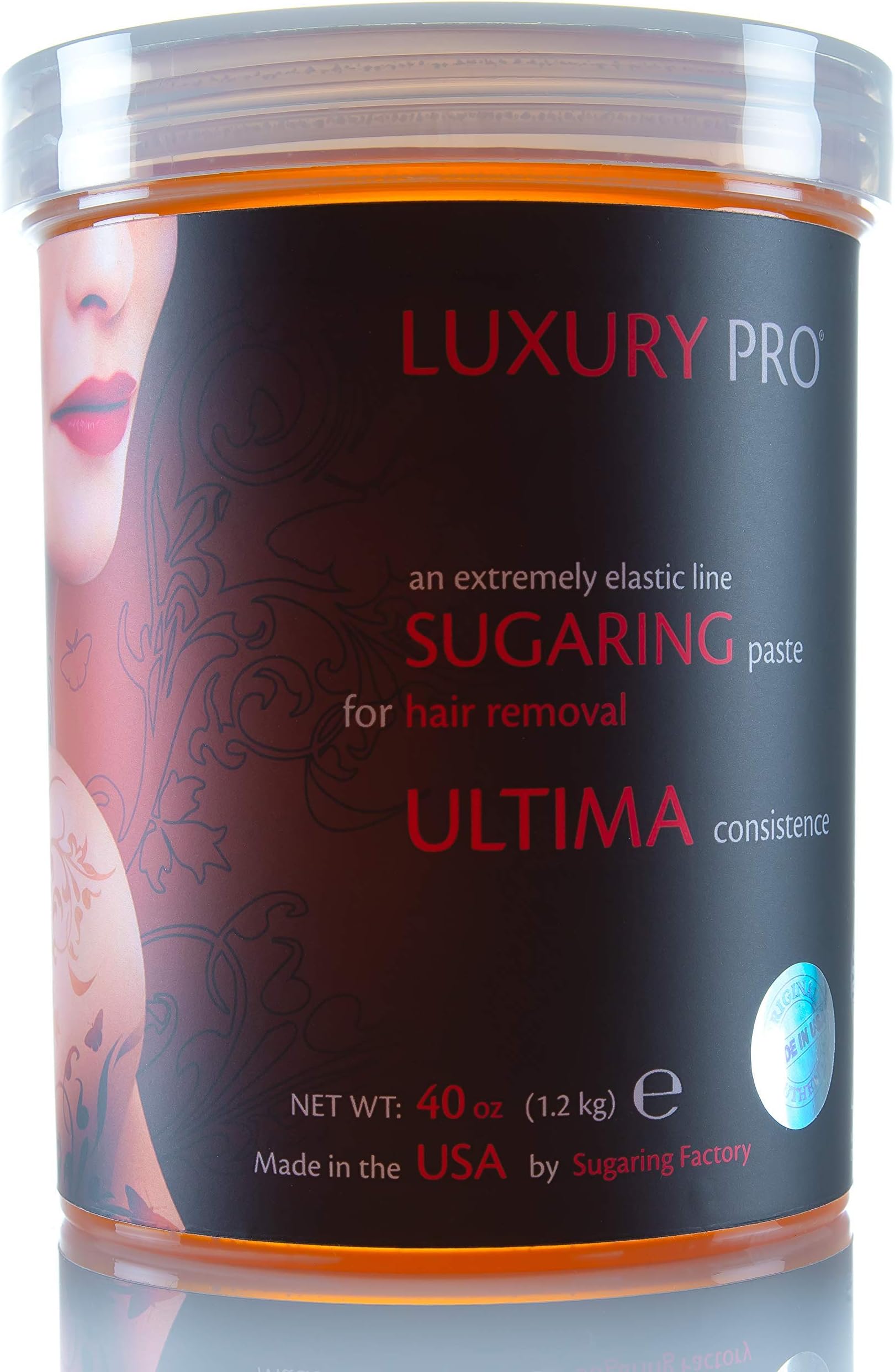 Sugaring Paste Luxury PRO – Organic Hair Removal - HARD Paste for Brazilian Bikini 40 oz / 2.5 lbs - Sugar Wax Hair Remover - PROFESSIONAL SKILLS REQUIRED