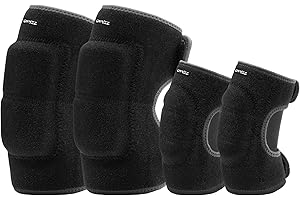 ONTYZZ Kids Soft Knee Pads and Thickened SBR Elbow Pads Adjustable Knee and Elbow Pads Protective Suit Gear for Cycling Volleyball Skateboarding Soccer Hockey