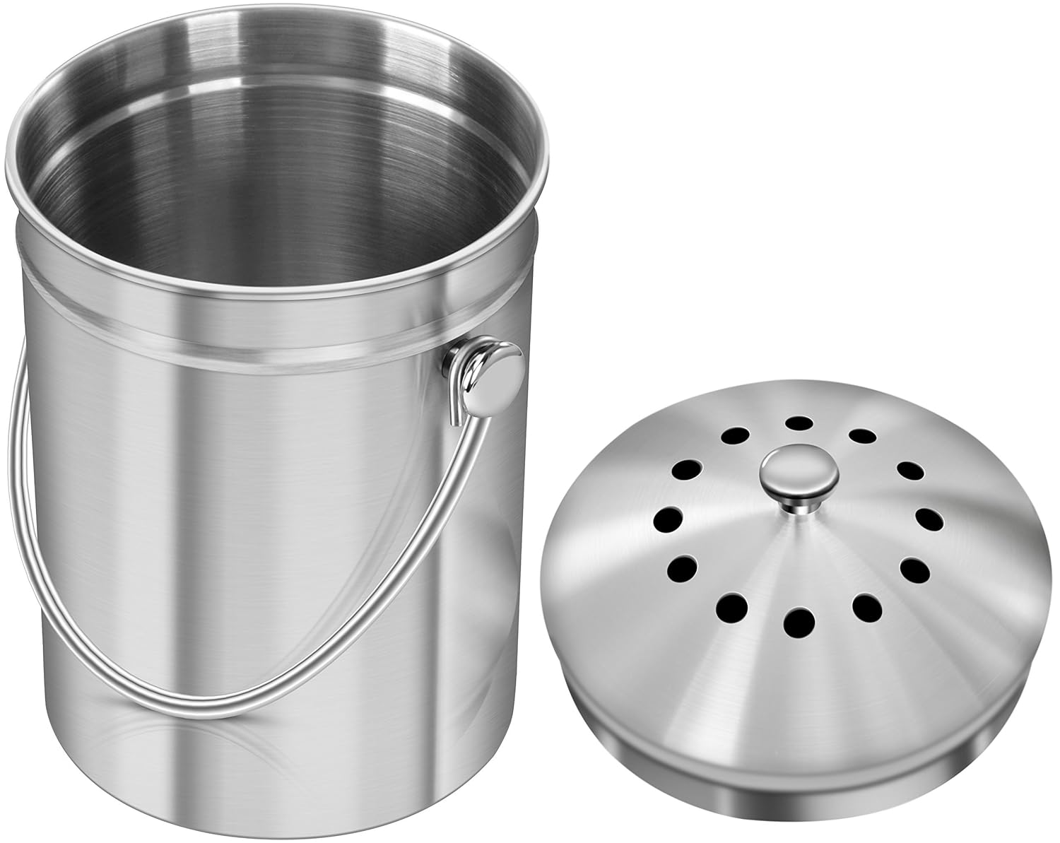 1 3 Gallon Stainless Steel Compost Bin With Lid By Utopia Kitchen