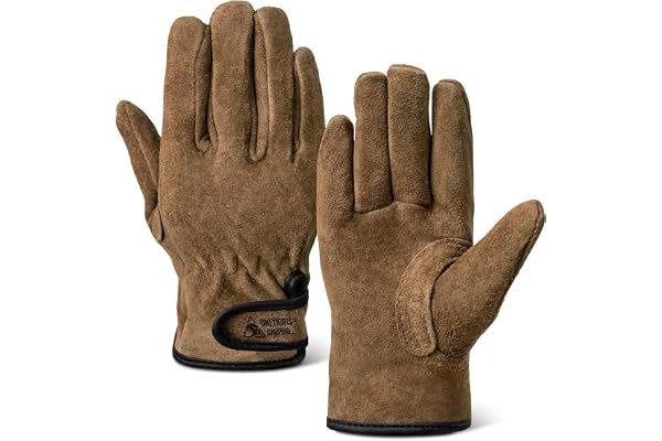 OneTigris Welding Gloves,Fireproof Leather Work Gloves for Men/Women - Forge, BBQ, Camping, Wood Stove,Heat-Resistant Cowhide