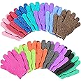 Duufin 28 Pcs Exfoliating Gloves Bath Gloves Body Wash Mitt Scrubbing Exfoliator Glove for Shower, Spa, Massage, Body Scrub, Dead Skin Cell Remover