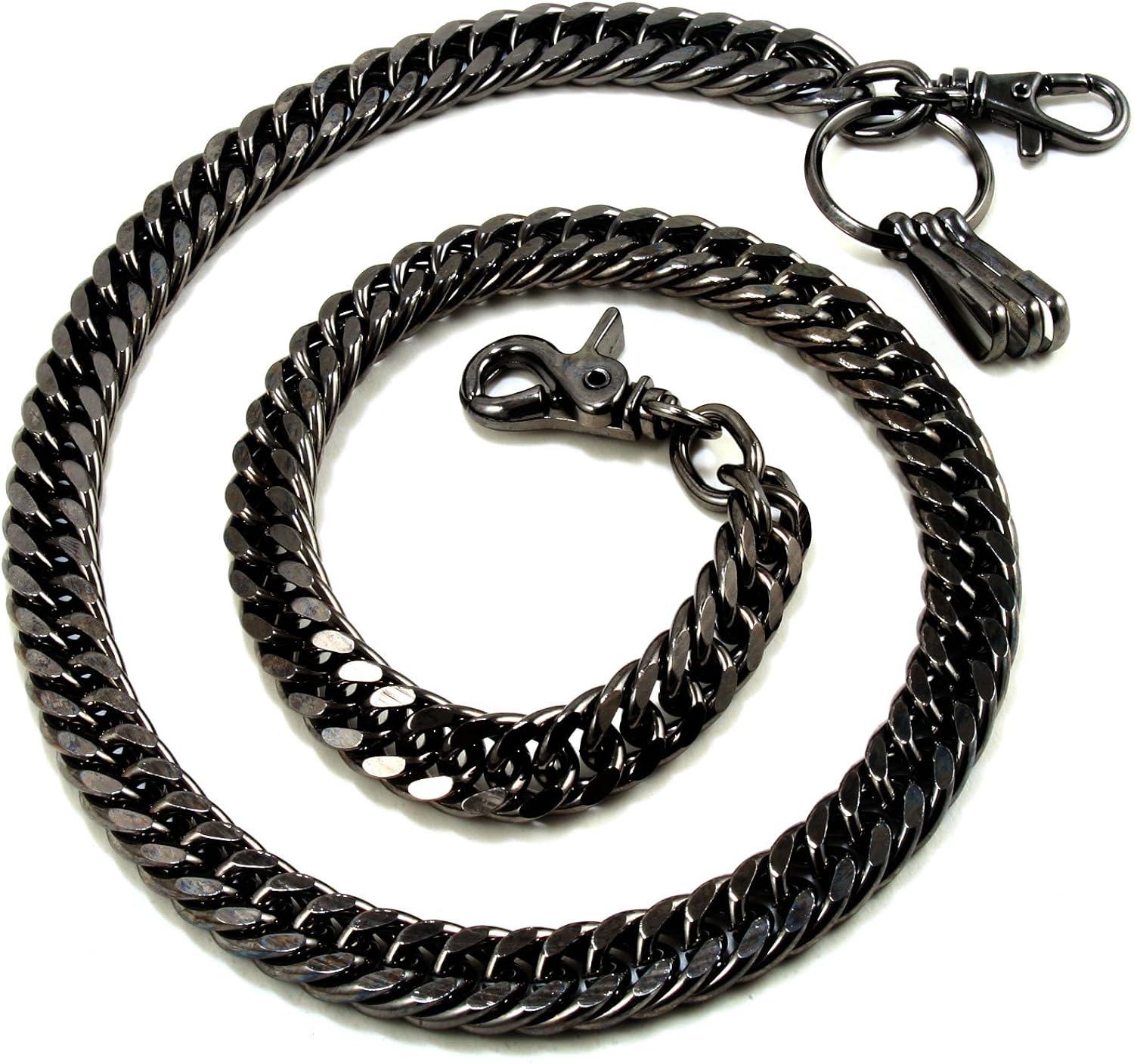 Doublek Heavy Biker Trucker Keychain Key Jean Wallet Chain Silver/Black CS11MLT at  Men’s Clothing store