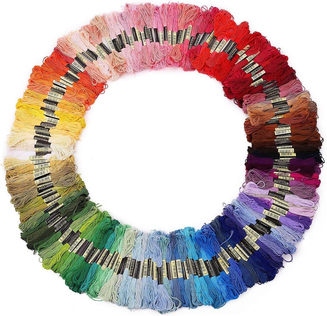 200Pack Cotton Embroidery Thread Cross Floss Sewing 100% Long Staple Pure Egyptian Cotton
