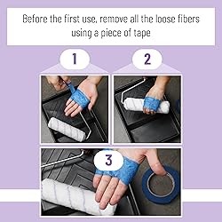 Bates- Paint Roller Covers, 9", Purple Stripes, 5