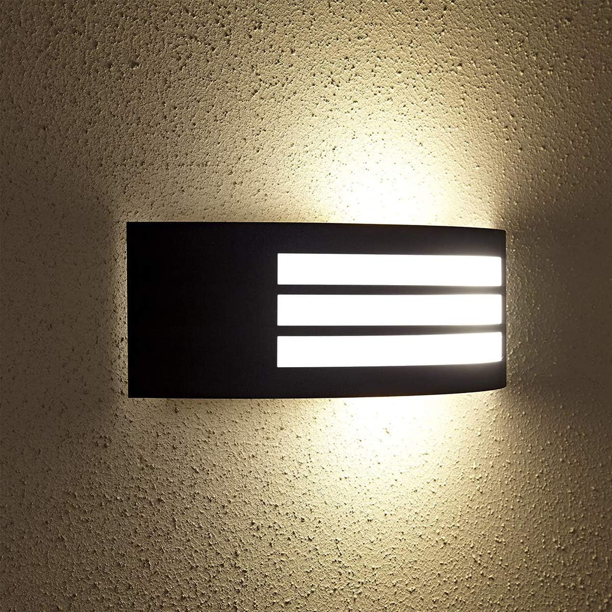 CGC Lighting Stainless Steel Outdoor Outside Wall Light Indoor Garden Patio Porch Door Garage (Black) - Image 4