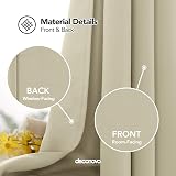 Deconovo Room Darkening Curtain Eyelet Thermal 140x260 Beige view 5
