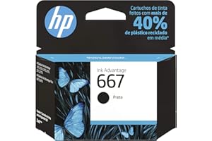 Cartucho de tinta HP 667 Preto Original (3YM79AB) Para Impressora Deskjet 2376, 2776, 6476, 5076, 5276