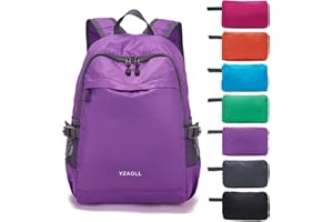 YZAOLL Small Lightweight Packable Hiking Backpack, 20L Hiking Backpack Day Pack for Women Men Travel Camping Vacation,Purple