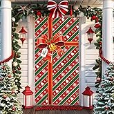 Christmas Door Cover Red Gift Box Merry Christmas Door Cover Banner Photography Background for Winter Xmas Holiday Party Decor, 71 x 35 Inches