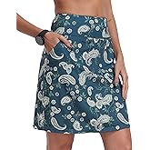 MoFiz Women's 20" Summer Knee Length Golf Skorts Athletic Skirts Casual Active Workout Sports Tennis Skirt with 4 Pockets