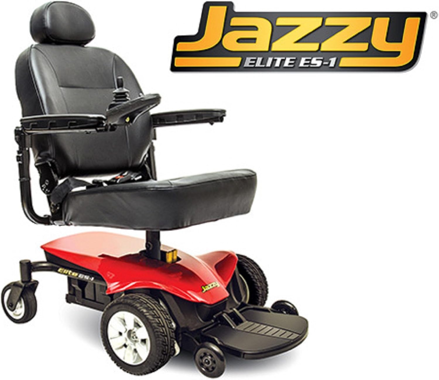 Amazon Com Pride Mobility Jazzy Elite Es 1 Front Wheel Drive Power Chair Jazzy Red Health Personal Care