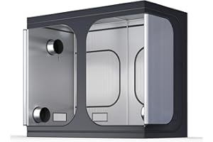 TopoGrow 120"X60"X80" Large Indoor Grow Tent Room Indoor Gardening High Reflective Mylar 10'X5' Growing Tents Dark Room, Durable Frame, Removable Floor Tray Hydroponic Greenhouse Plant Veg and Bloom