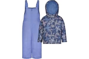 OSHKOSH B'GOSH Osh Kosh Girls' Ski Jacket and Snowbib Snowsuit Outfit Set