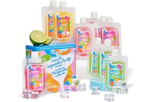 Thoughtfully Cocktails, Margarita Cocktail Party Pouches, Includes 10 Pouches of Margarita Powder Mixes in Four Flavours and 