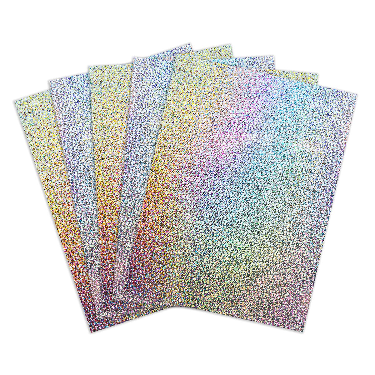 Hygloss Paper Self-Adhesive Specialty 8.5-Inch x 11-Inch-Silver Holographic