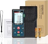 HANMATEK LM50 165ft/50m Laser Distance Meter with 2 Bubble Levels IP54 Backlit view 7