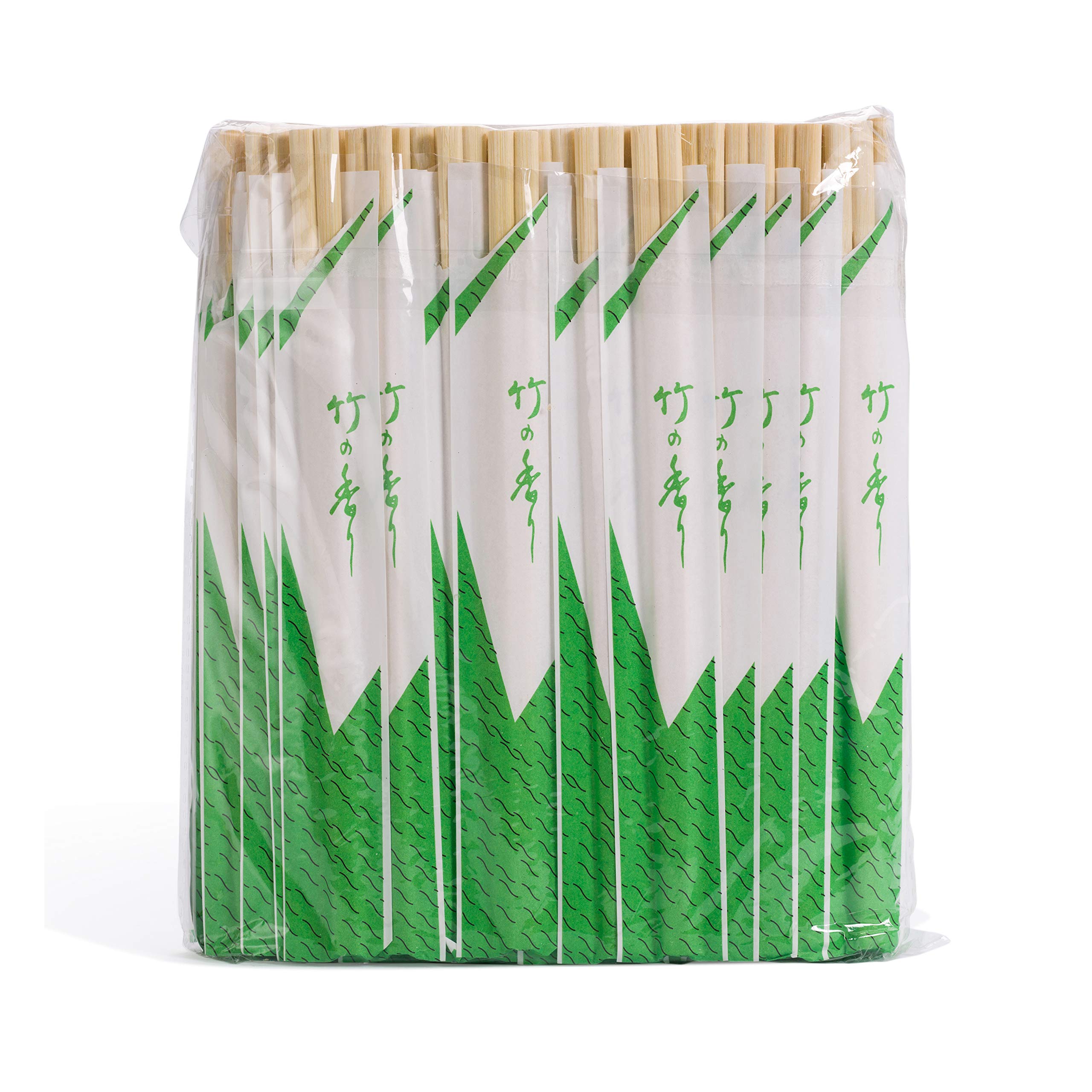 Ken Chiku - Bamboo Chopsticks Genroku 20cm - 100 Pairs | Sustainable Bamboo | Individually Wrapped|Japanese Hashi|Ohashi|