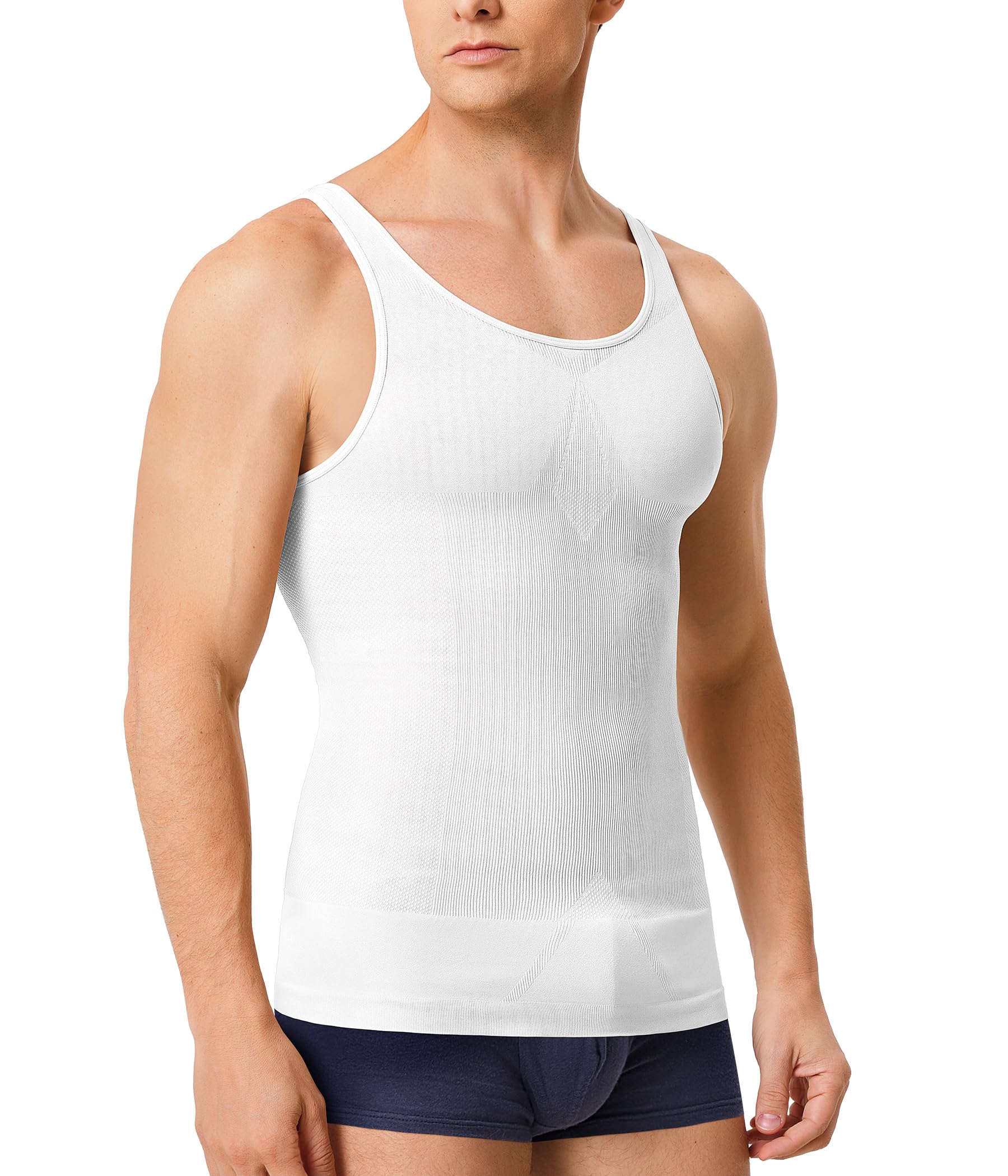 Photo 1 of MOLUTAN Compression Shirt Men Tank Top Undershirt Slimming Body Shapewear Tummy Control Gynecomastia Sleeveless