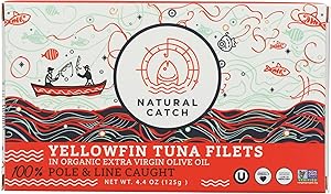 Natural Catch Yellowfin Tuna Fillets In Evoo, 4.4 Oz