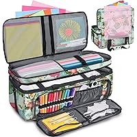 IMAGINING Double-Layer Carrying Case Bag with Cover and Cutting Mat Pocket Compatiable with Cricut Explore Air, Air 2…