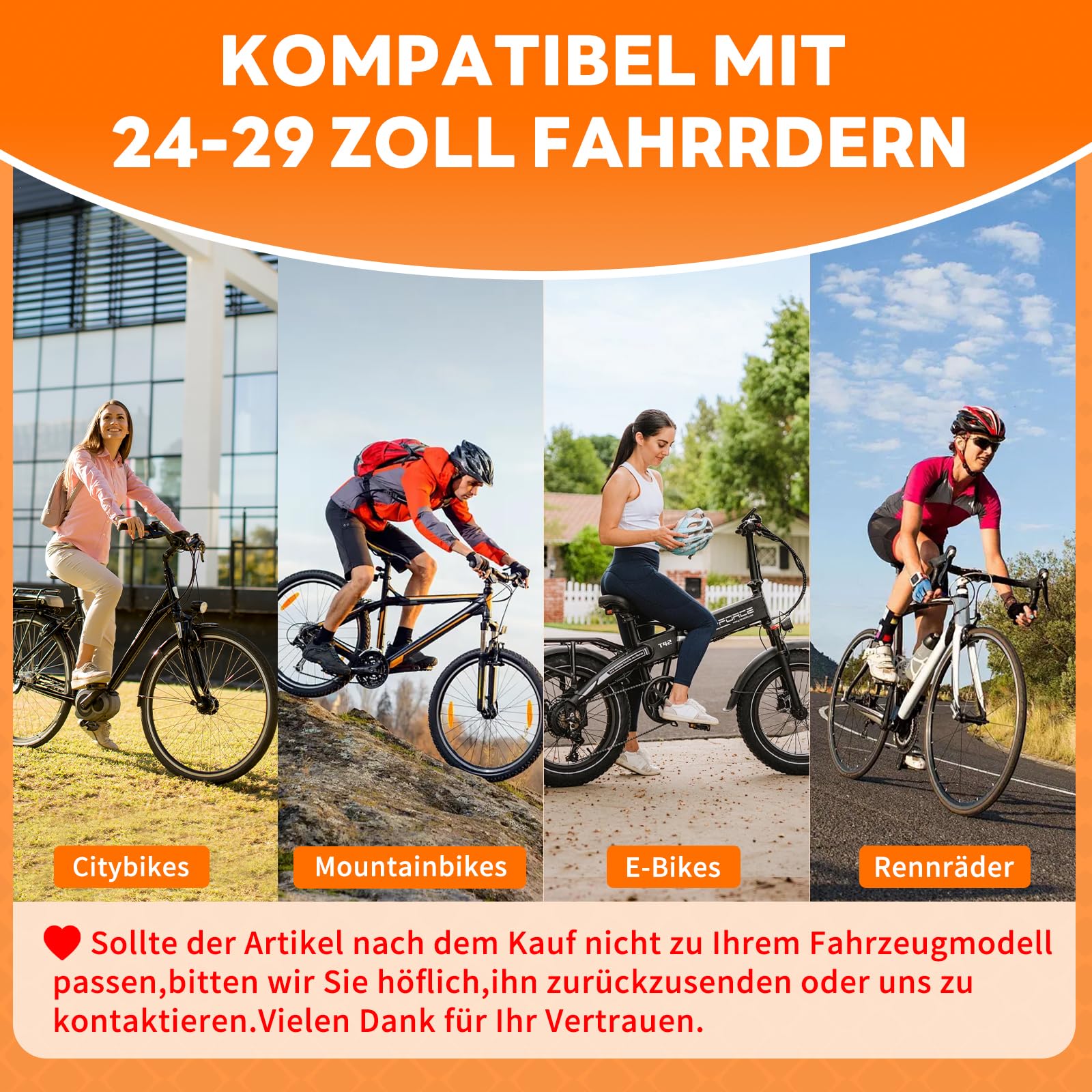 SUNFATT Fahrradständer Hinterrad 24-29 Zoll, Universal Seitenständer für E-Bike & MTB ohne Bohrung, Höhenverstellbar, Verstärktes Alu, 35kg/45kg Traglast, rutschfest, Bike Stand Zubehör 4