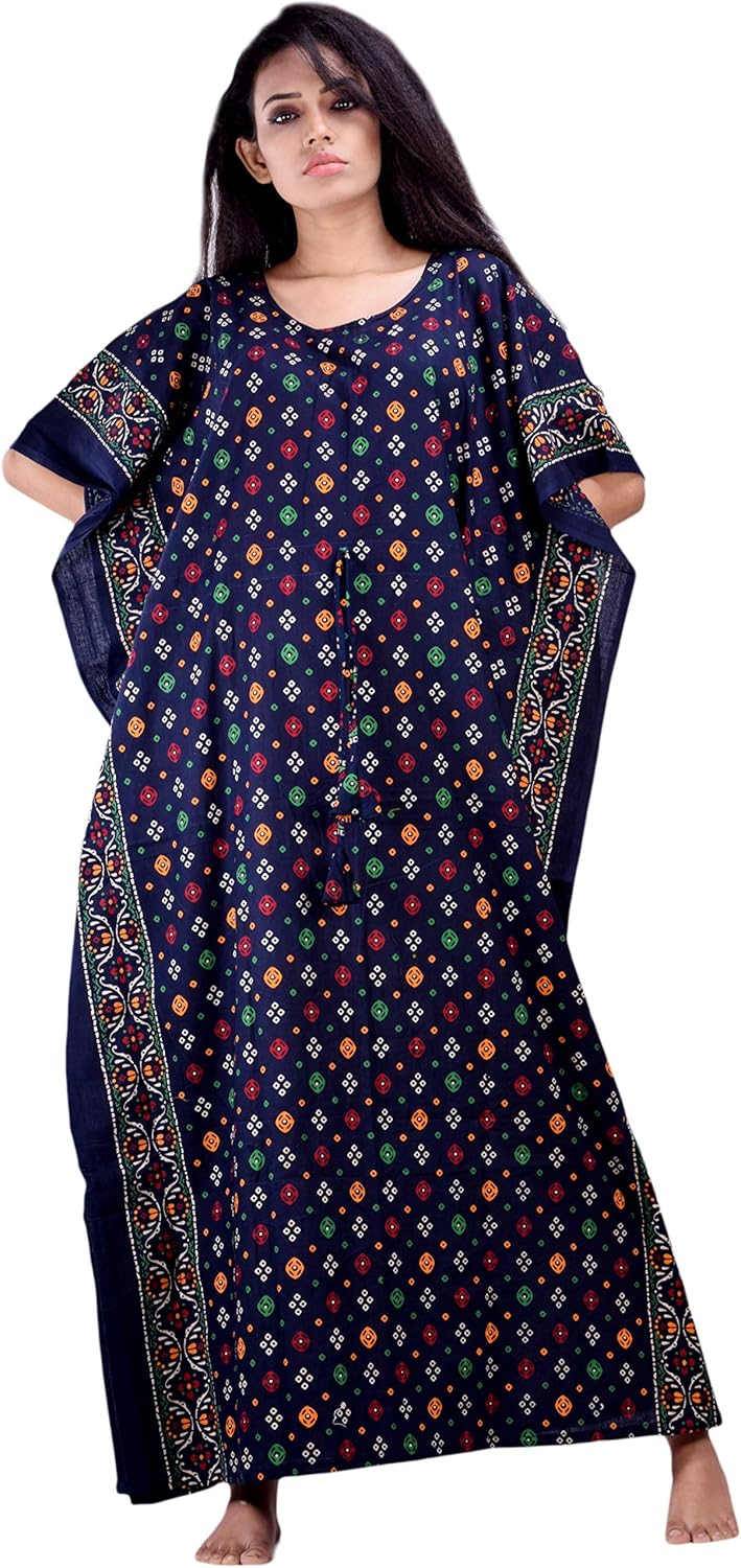 Buy CLYMAA Women Long Cotton XXL Size Kaftan/Kaftan Nighty/Cotton