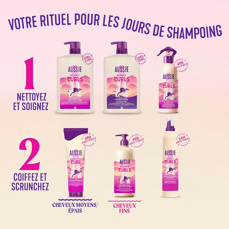 Bouncy Curls Shampoing Cheveux Bouclés Sans Sulfates 1000ml — photo 8 sur 8