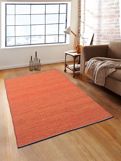 Romee Geometric Cotton Dhurrie - 48x72, Orange