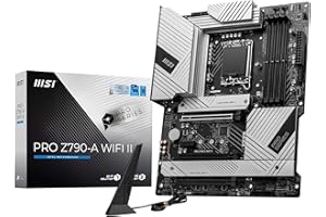 MSI PRO Z790-A WiFi II Motherboard, ATX - Supports Intel Core 14th, 13th & 12th Gen Processors, LGA 1700-80A SPS VRM, DDR5 Me