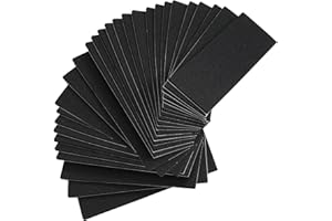 Pajean 24 Pcs Black Fingerboard Foam Grip Tape 110 x 38 x 2 mm Fingerboard Deck Grip Tape for Finger Skateboard Boards, Anti Slip