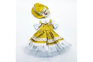 Morning Life BJD Dolls Clothes Dress Set for 1/6 11-12inch 30cm BJD Dolls (014 Yellow Dress with hat)