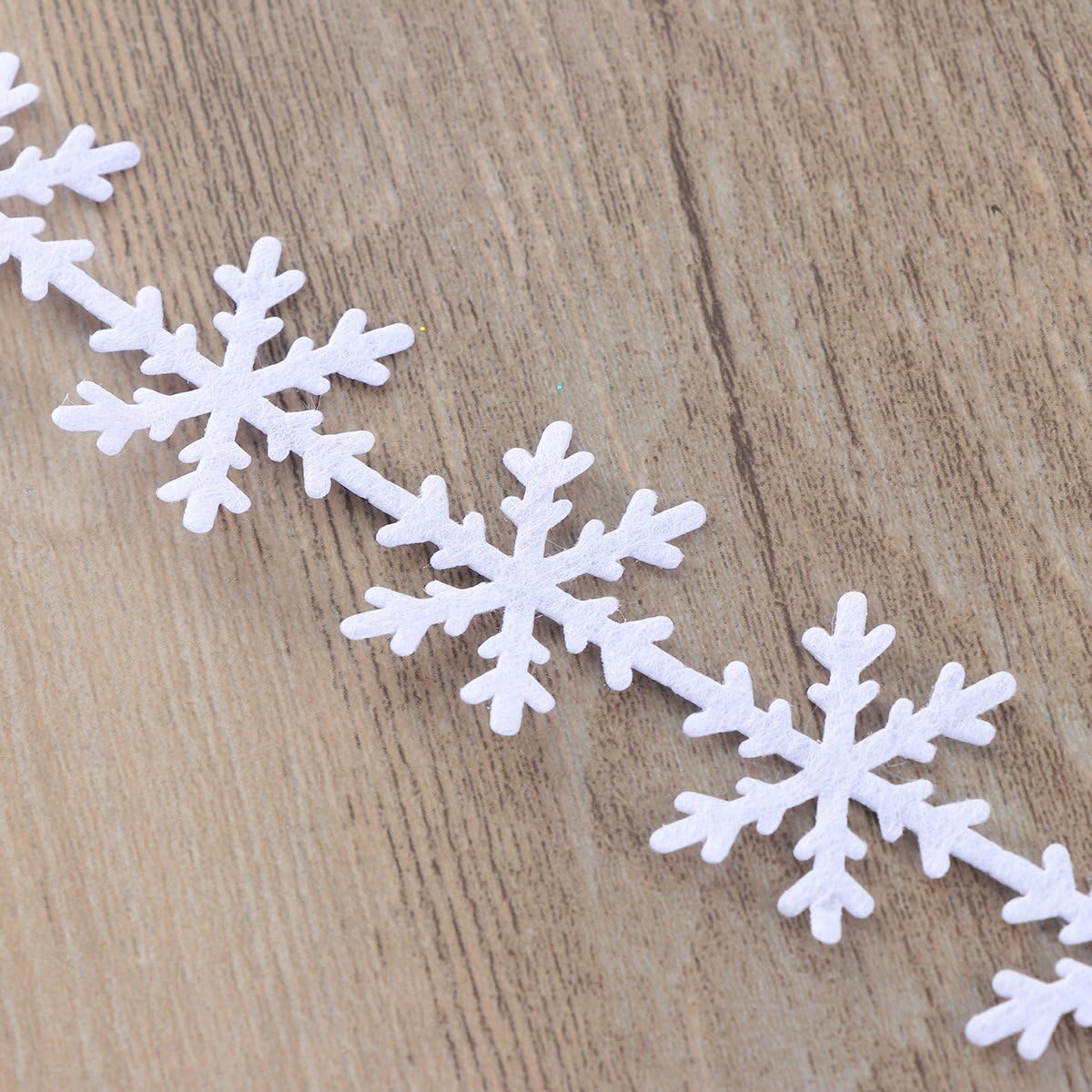 Snowflake Trim Ribbon Christmas Tree New Year Decoration Scrapbook DIY Accessories (White) Unisex - Image 5