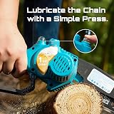 Seesii Mini Cordless Chainsaw 6 Inch 2x4000mAh Batteries Battery Powered view 5