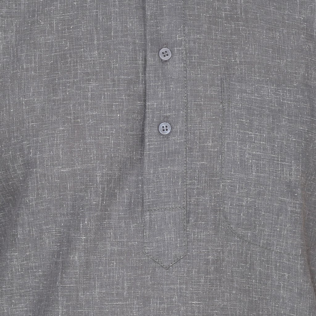 royal kurta men's cotton linen steel grey kurta pyjama set