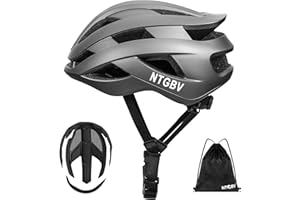 NTGBV Adult Bike Helmet for Men/Women with Helmet Bag 2 Removable Moisture-Wicking Liners Adjustable Dial Comfort Fit Lightweight Shockproof CPSC 1203 Safety Certified for Road-Ready/Urban-Commute/MTB