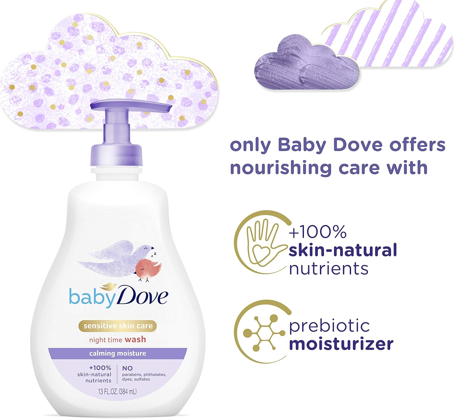 baby dove nighttime tip to toe wash